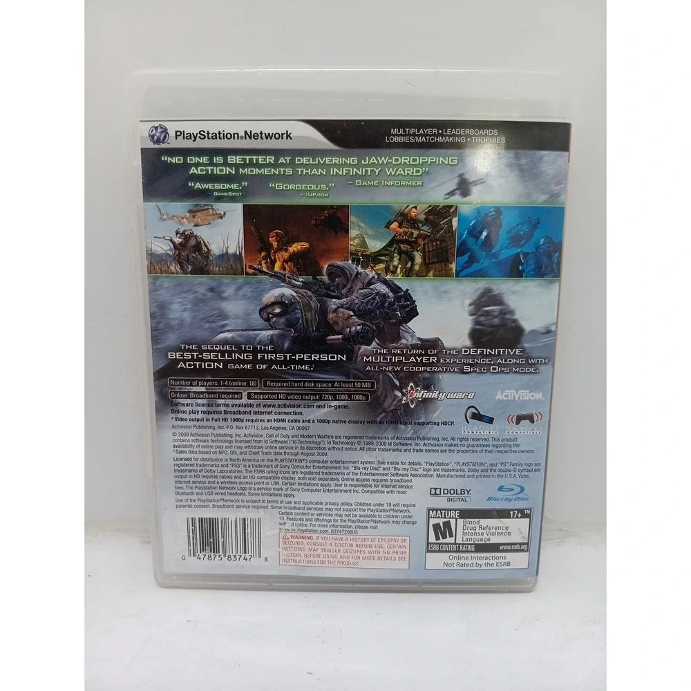 Call of Duty: Modern Warfare 2 (PlayStation 3, 2009)